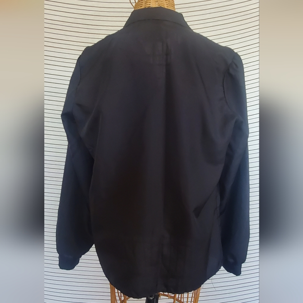 Vintage Cool Basic Black Button Down Blouse - image 3